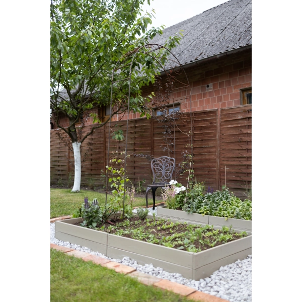 Pergola metal LUCK DESIGN łuk szerokość 120cm wysokość 230 cm + 4× Haczyk haki metalowy DO MOCOWANIA DO ZIEMI 30cm